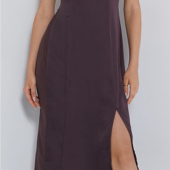 NEW Free people City Cool Midi Slip Satin Chemise Dress Chocolate Brown … - Picture 3 of 8